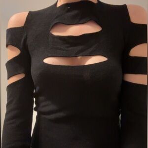 Express Black Knit Top